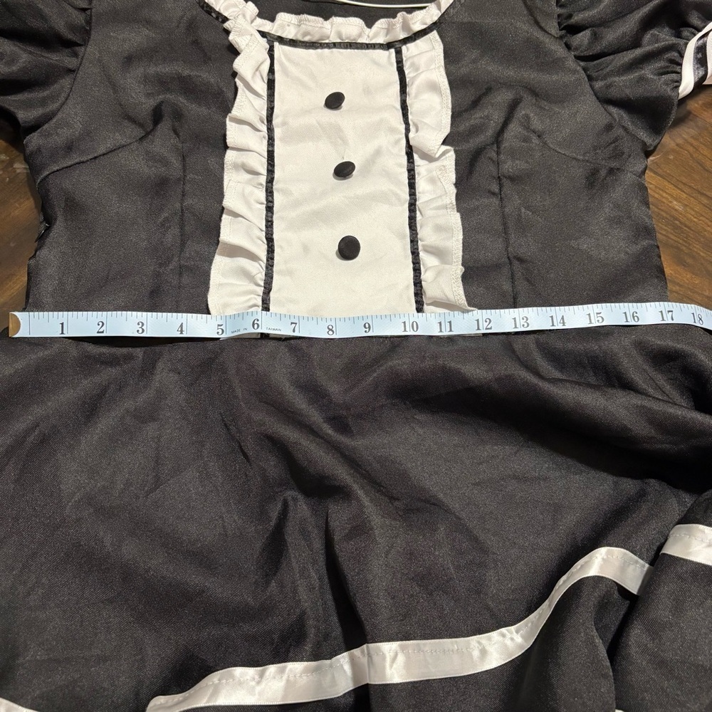 Black & White Girls Maid Dress Halloween Costume Size XL - Picture 7 of 10